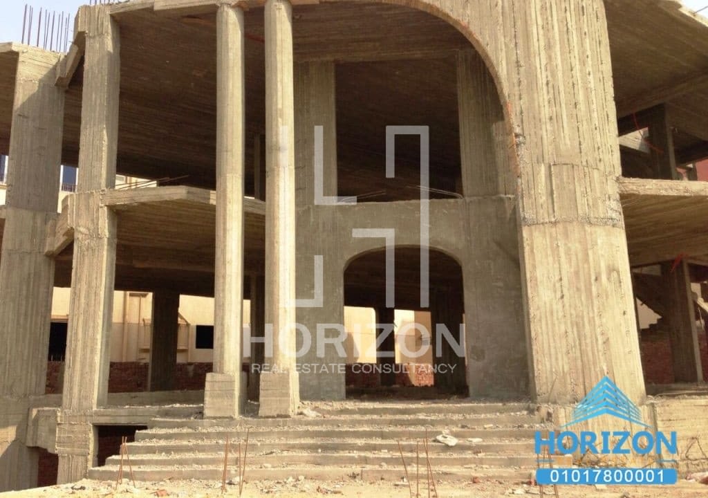 Villa concrete structure corner at Yasmeen 5 New Cairo