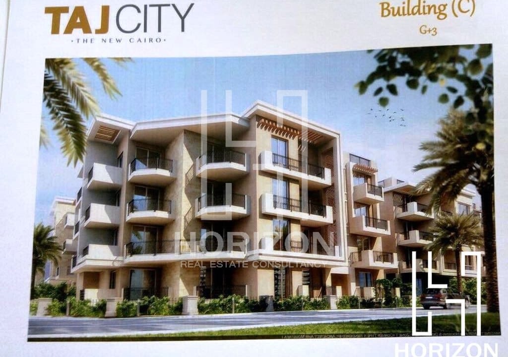 Corner ground floor at the greatest location in Taj City New Cairo