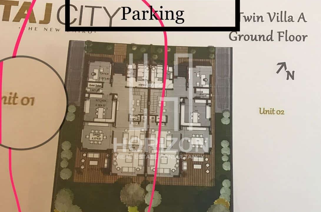 Twin house for sale in Taj City New Cairo