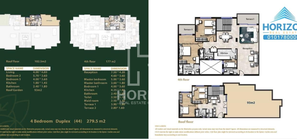 Duplex roof in Azadir OUD New Cairo