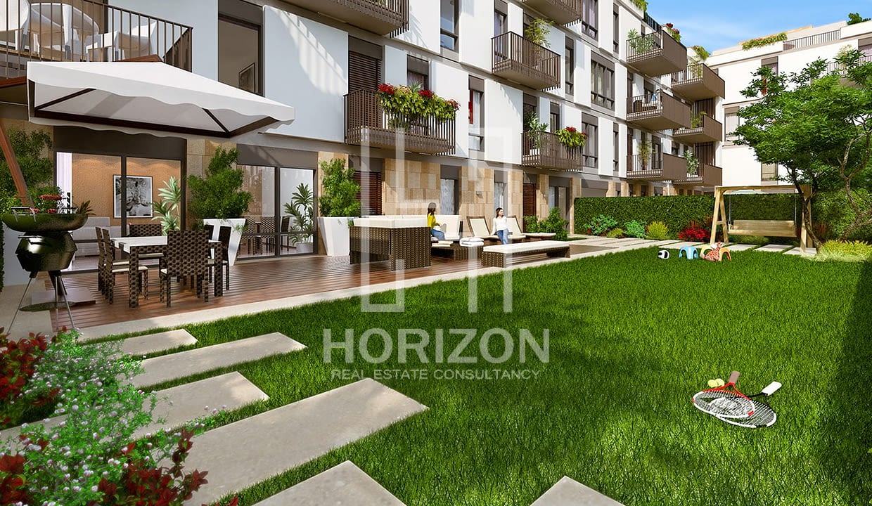 Ground Apartment in Westown Courtyard Sheikh Zayed