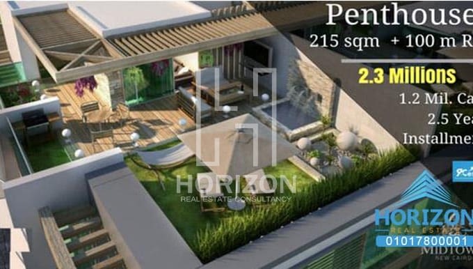 Pent house for sale in Midtown New Cairo
