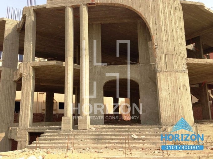 Villa concrete structure corner at Yasmeen 5 New Cairo