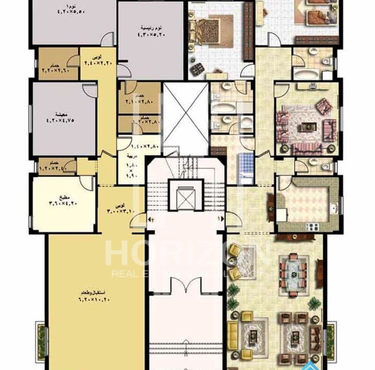 Apartment garden view in Al Rehab City New Cairo