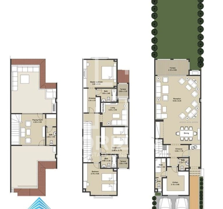 2 Town houses middle for sale in Green Square New Cairo