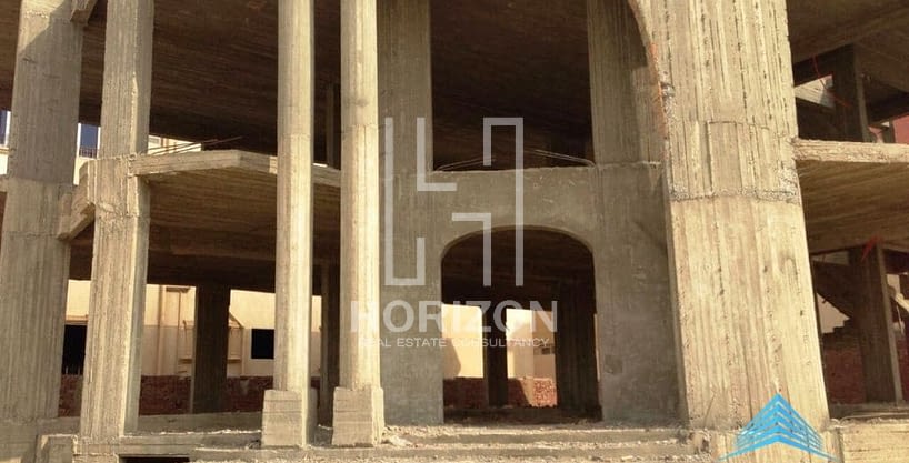 Villa concrete structure corner at Yasmeen 5 New Cairo