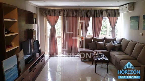 Fully Furnished apartment with garden for rent at Yasmeen  New Cairo