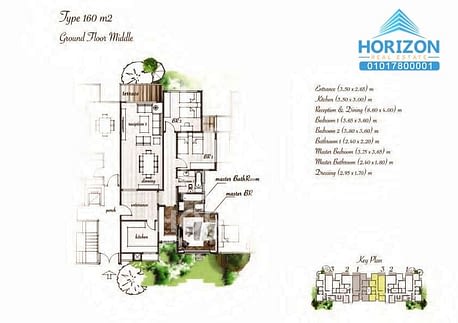 Ground floor middle 160 m in Aria compound