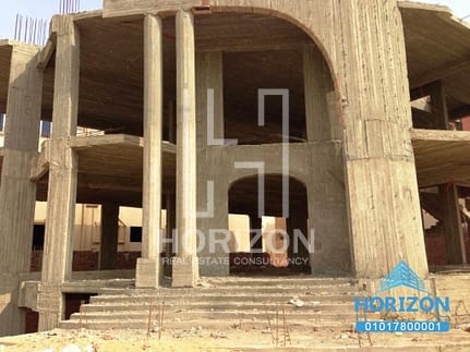 Villa concrete structure corner at Yasmeen 5 New Cairo