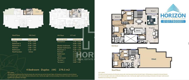 Duplex roof in Azadir OUD New Cairo