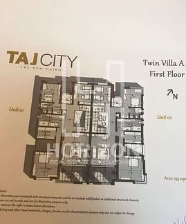 Twin house for sale in Taj City New Cairo